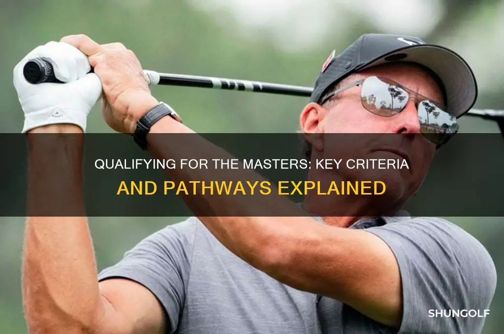 how do you qualify for masters golf