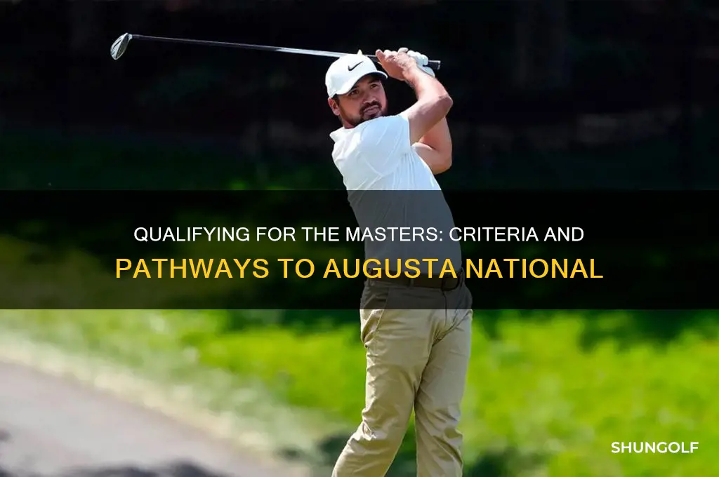 how do you qualify to play in the masters golf
