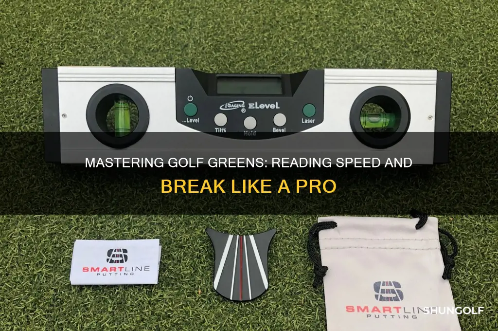 how do you read golf greens for speed and break