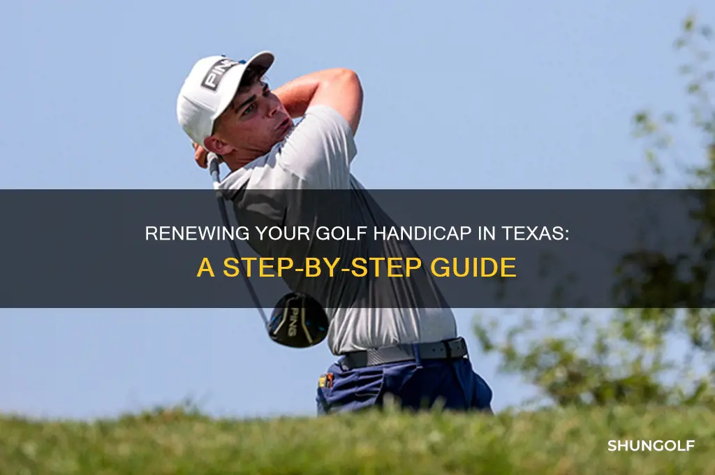 how do you renew your handicap in texas for golf