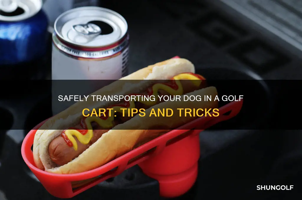 how do you secure a dog in a golf cart