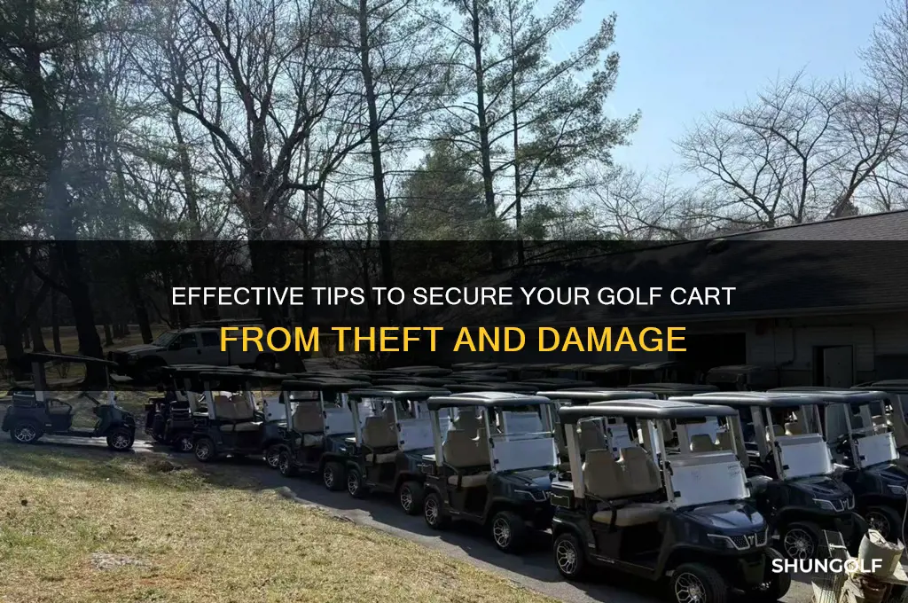 how do you secure a golf cart