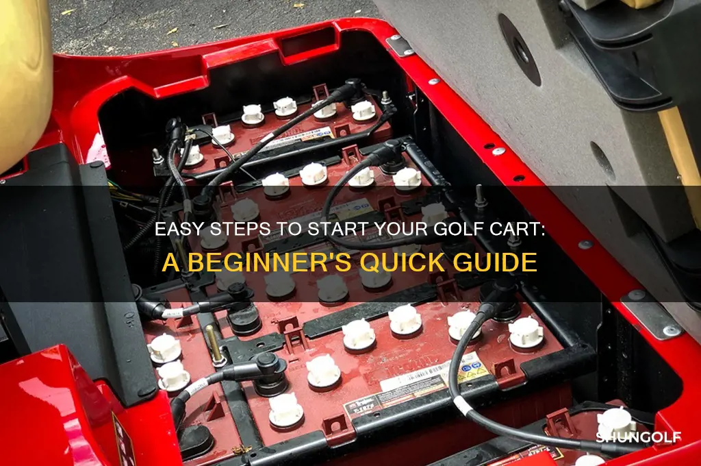 how do you start a golf cart