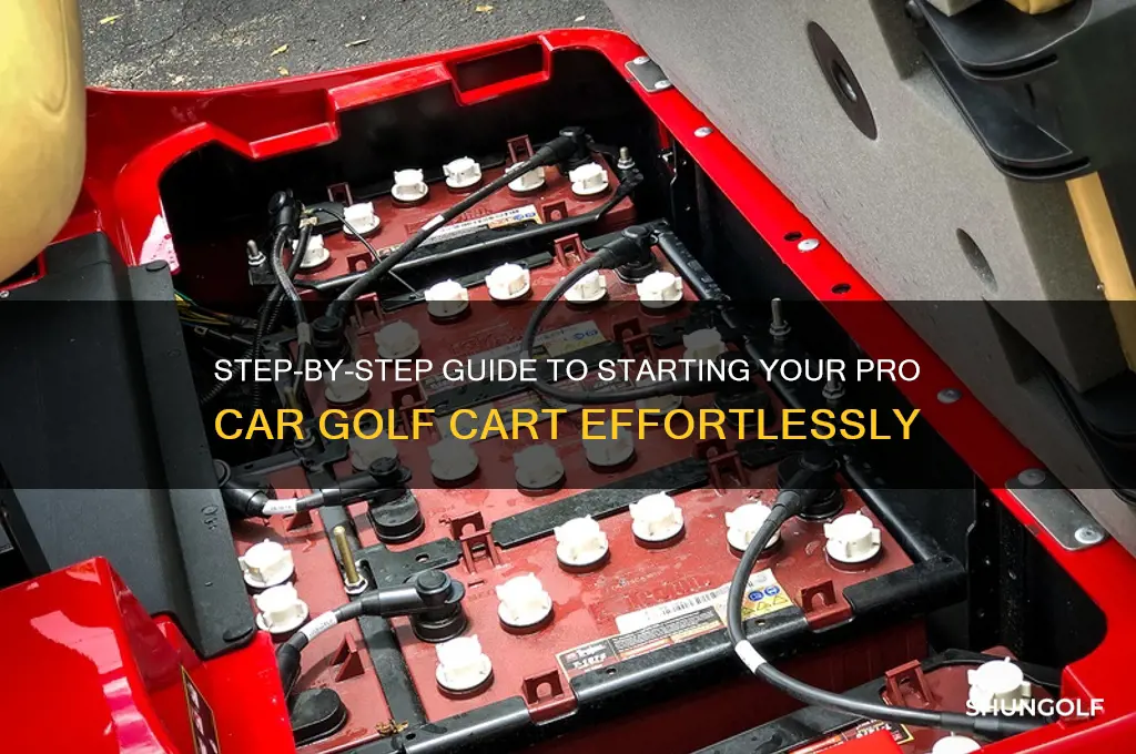 how do you start a pro car golf cart