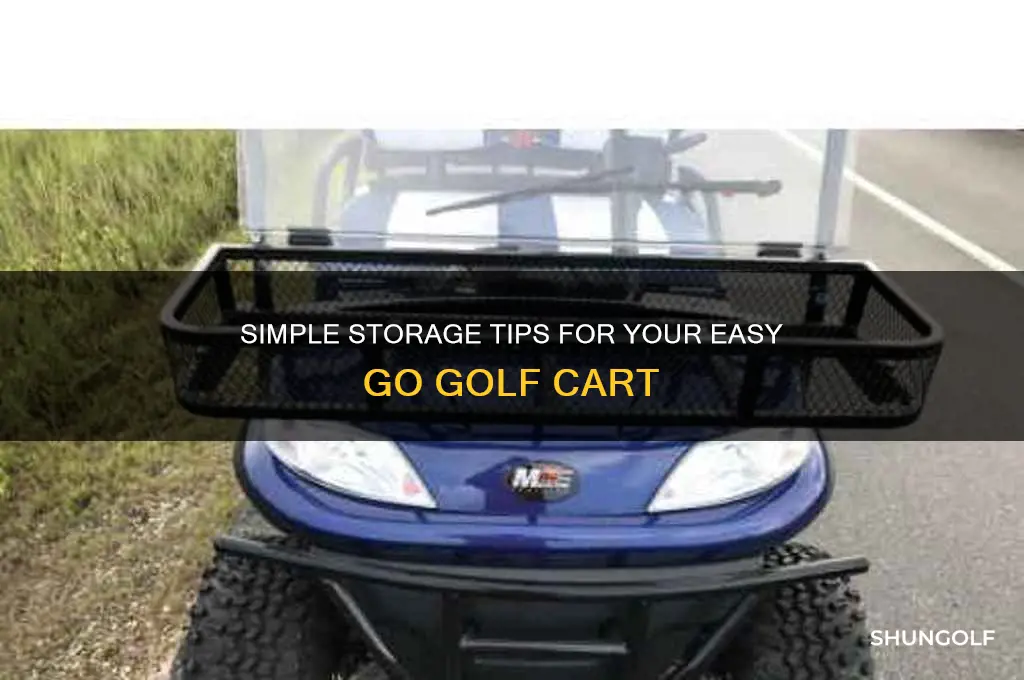 how do you store an easy go golf cart