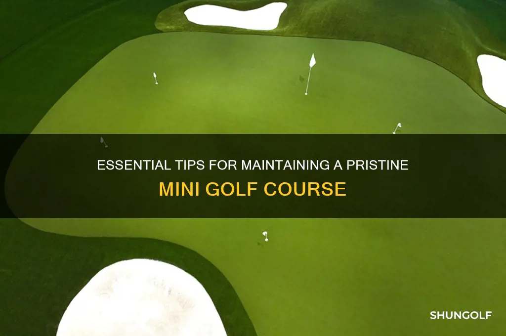 how do you take care of mini golf course