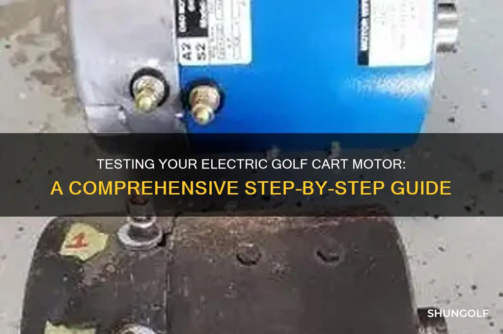 how do you test an electric golf cart motor