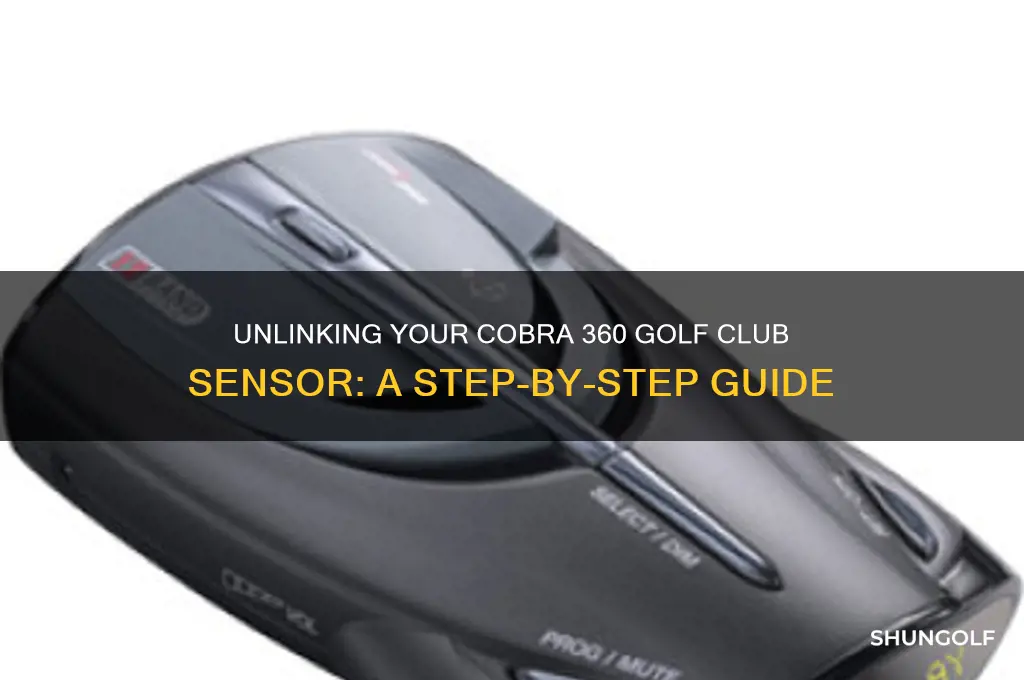 how do you unlink a cobra 360 golf clubsenser