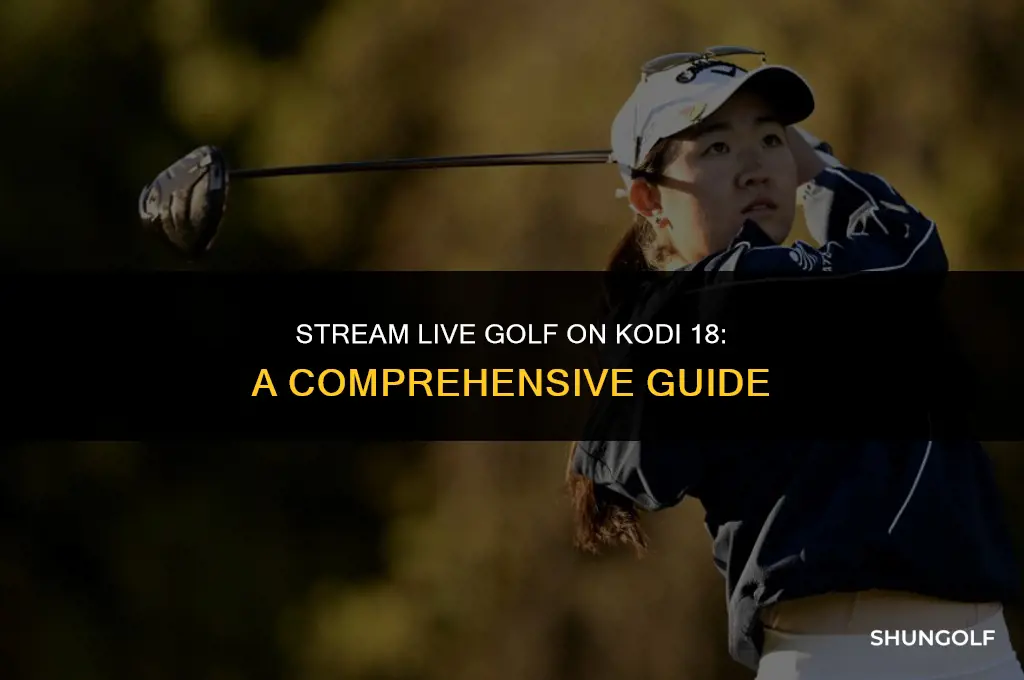 how do you watch live golf on kodi 18