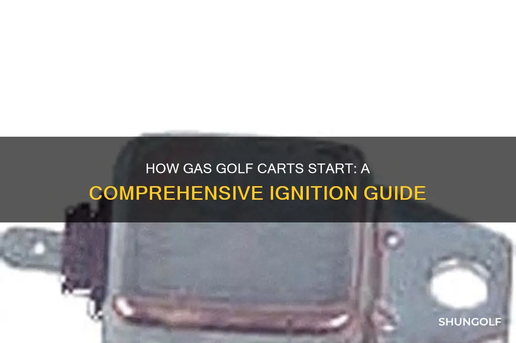 how does a gas golf cart starr