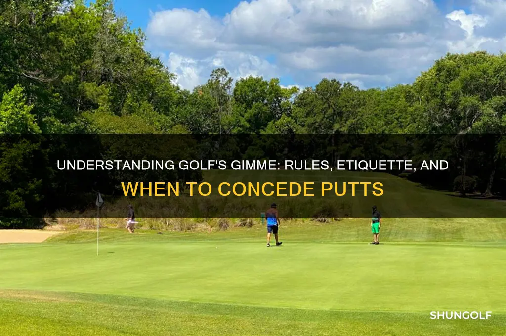 how does a gimme work in golf