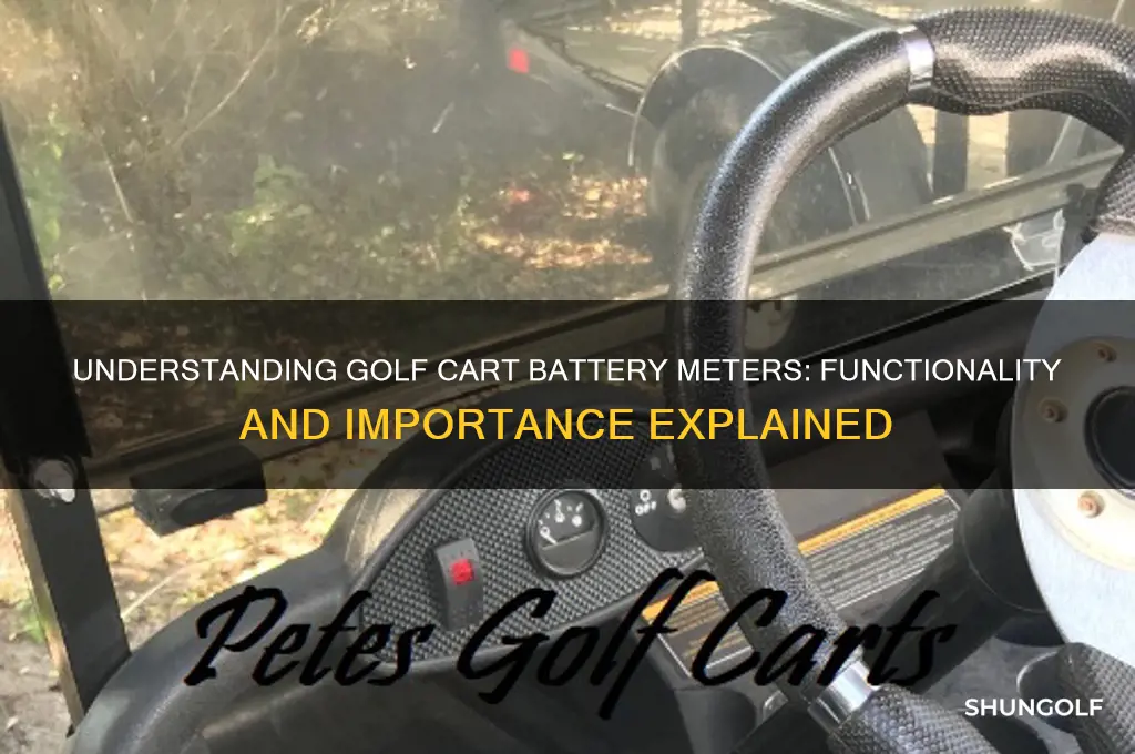 how does a golf cart battery meter work