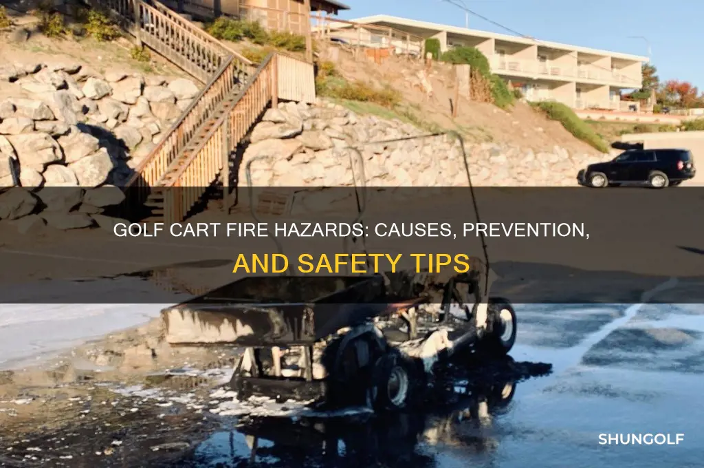 how does a golf cart catch on fire