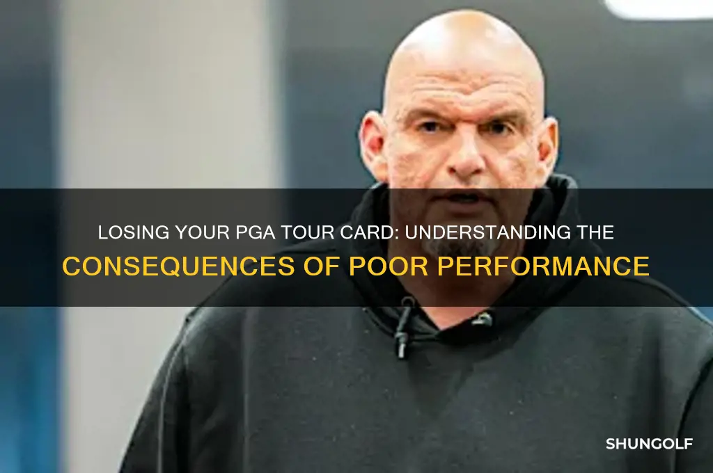 how does a golfer lose his card