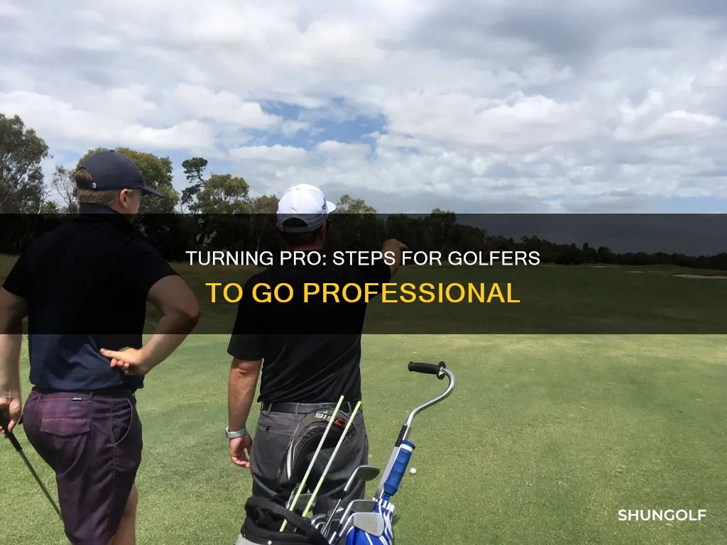 how does a golfer turn professional