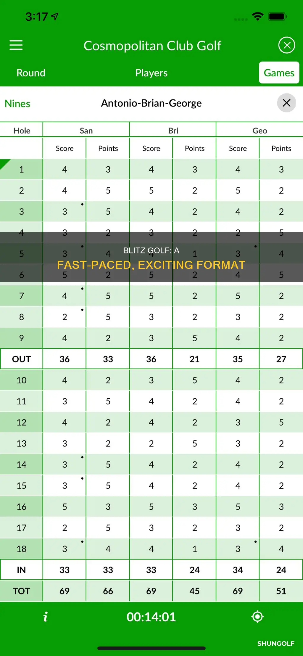how does blitz golf work