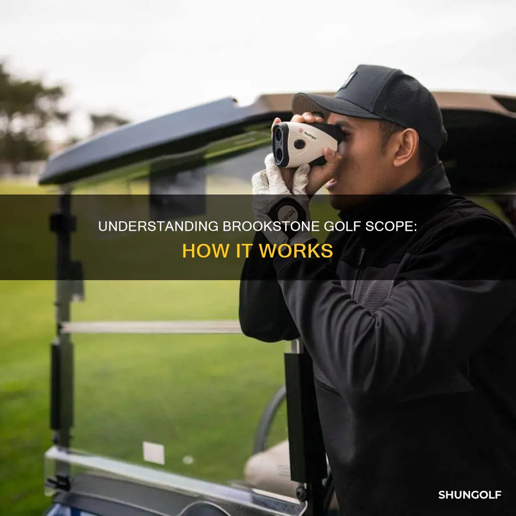 how does brookstone golf scope work