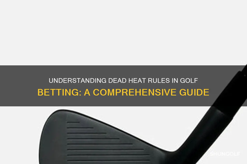 how does dead heat work in golf betting