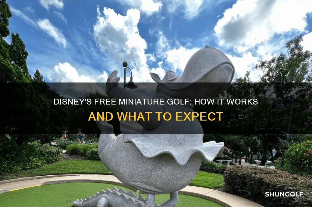 how does disneys free minature golf work