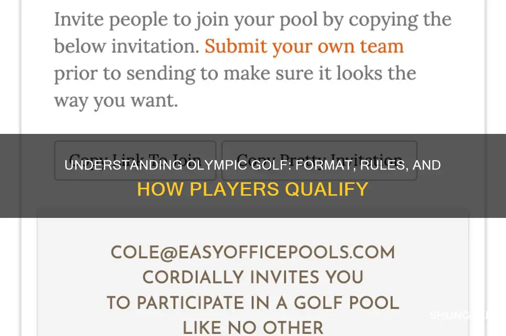 how does golf at the olympics work