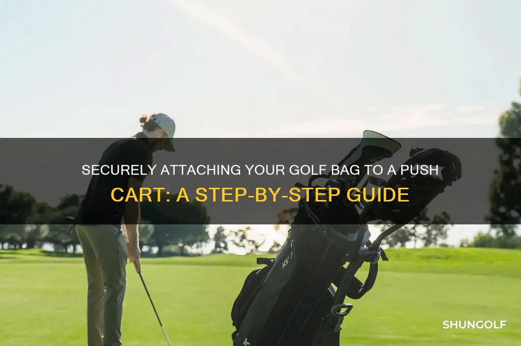 how does golf bag hook up to push cart