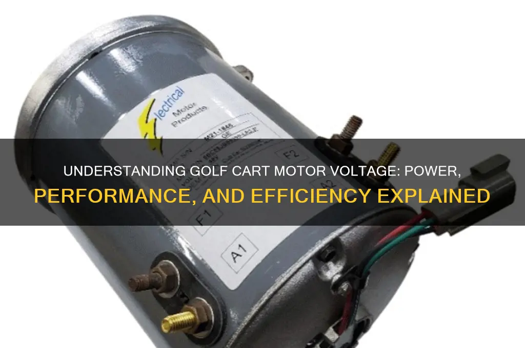 how does golf cart motor voltage work