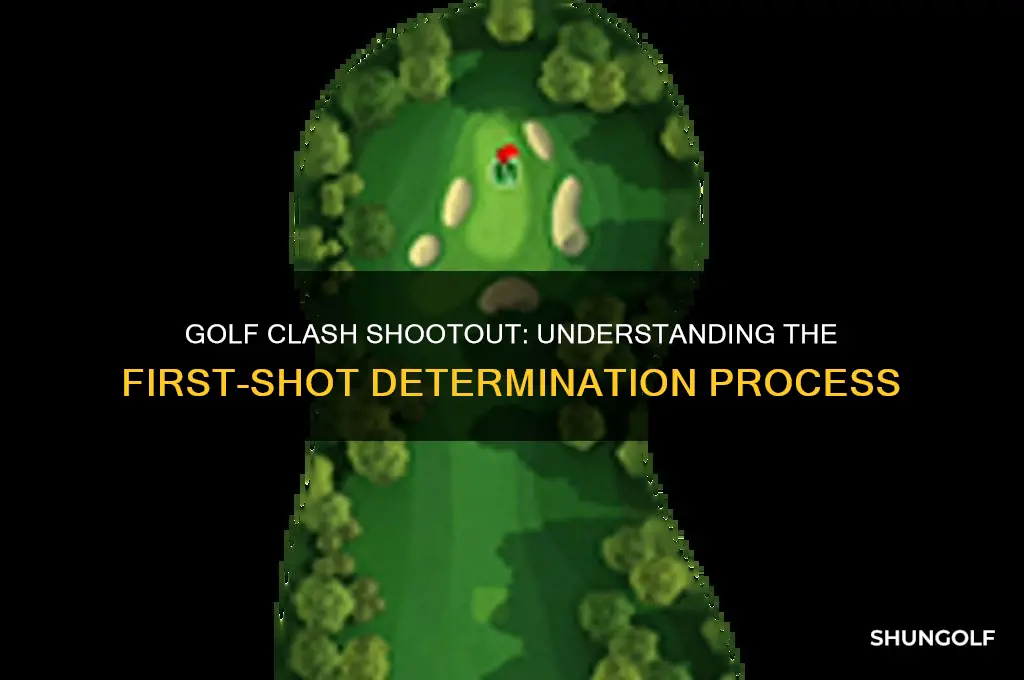 how does golf clash determine who goes first in shootout