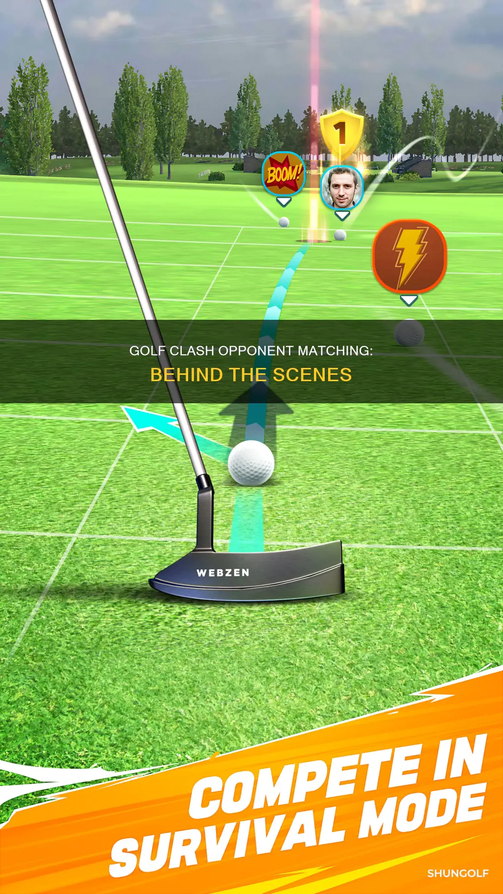 how does golf clash match opponents