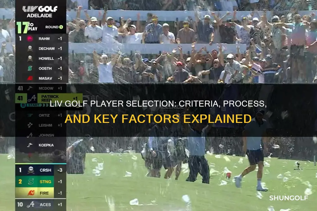 how does liv golf decide who plays
