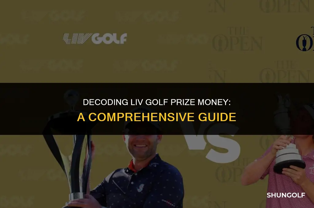 how does liv golf prize money work