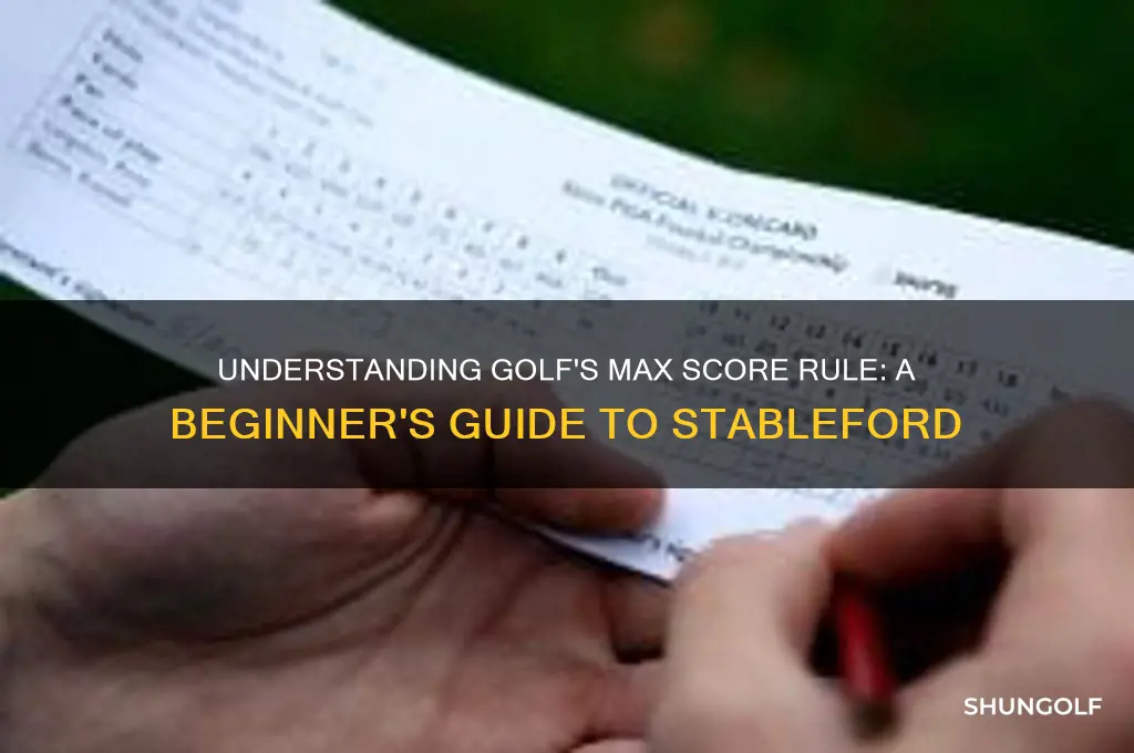 how does max score work in golf