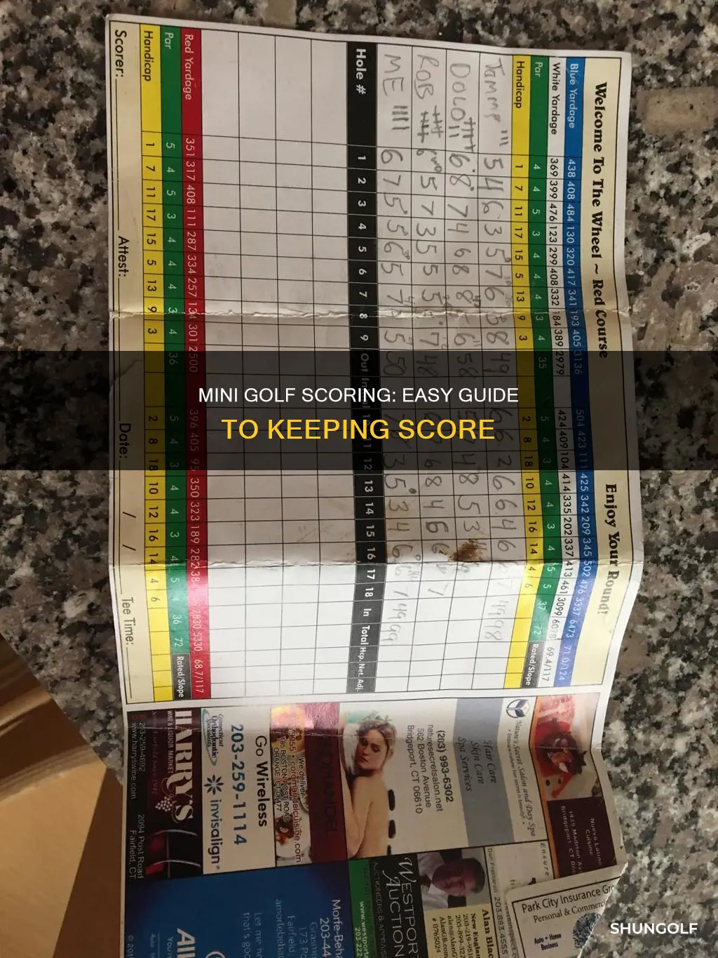 how does mini golf scoring work