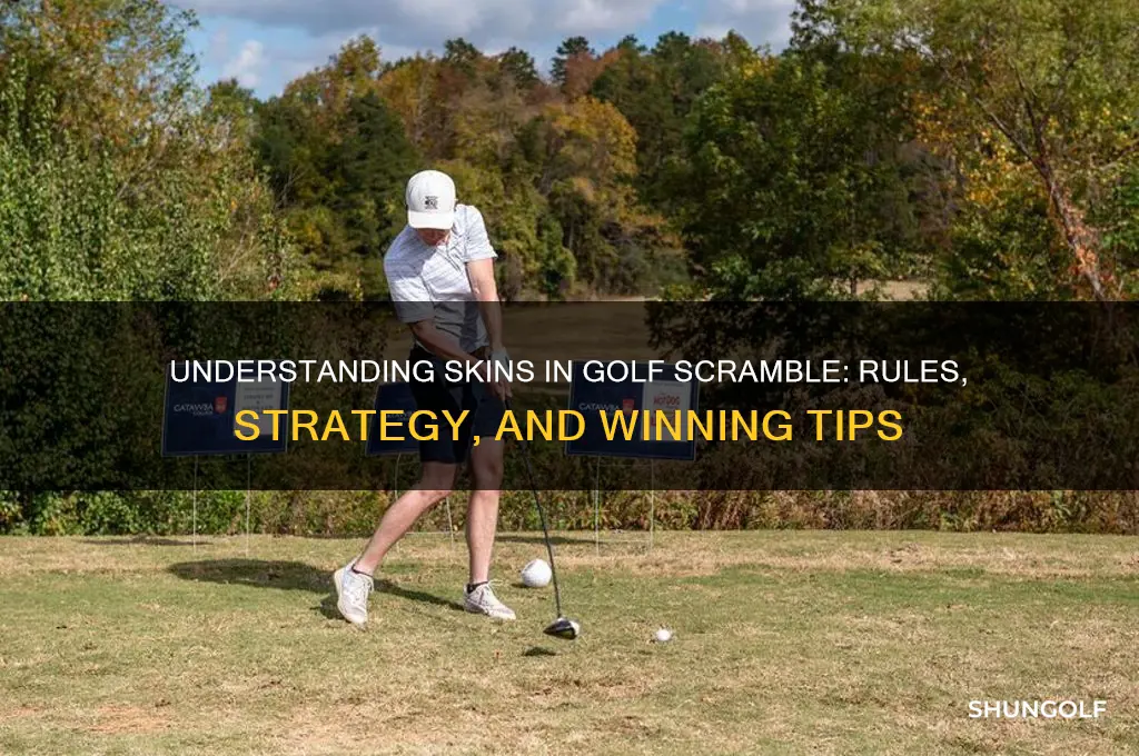 how does skins work in golf scramble