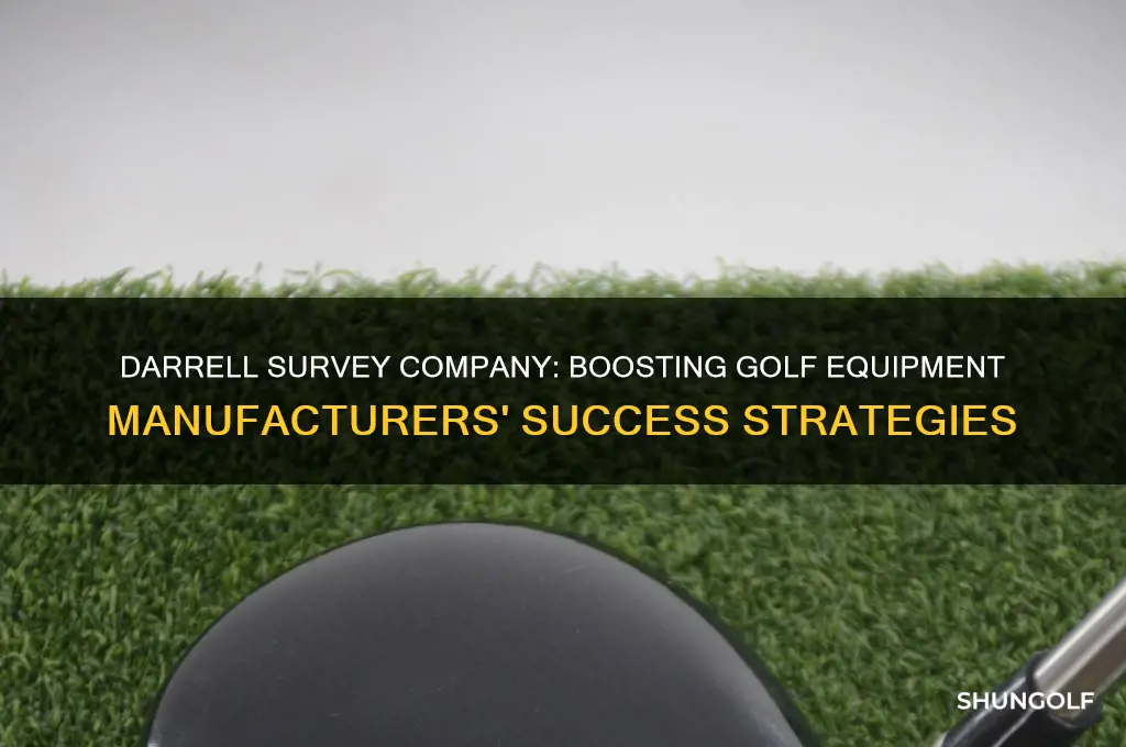 how does the darrell survey company help golf equipment manufacturers