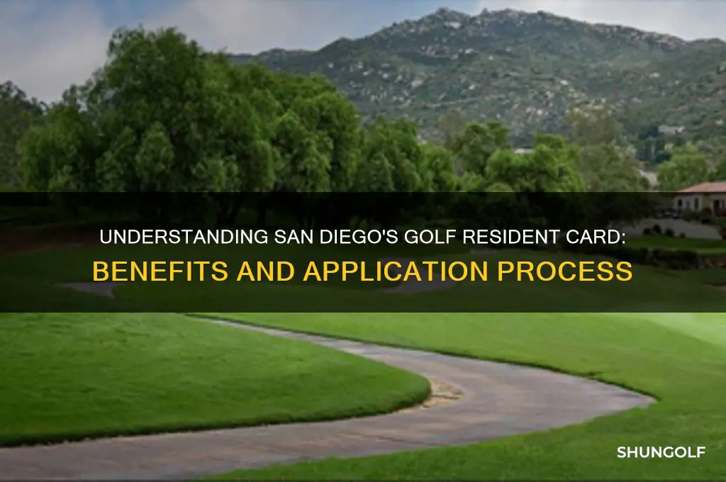how does the golf resident card work in san diego