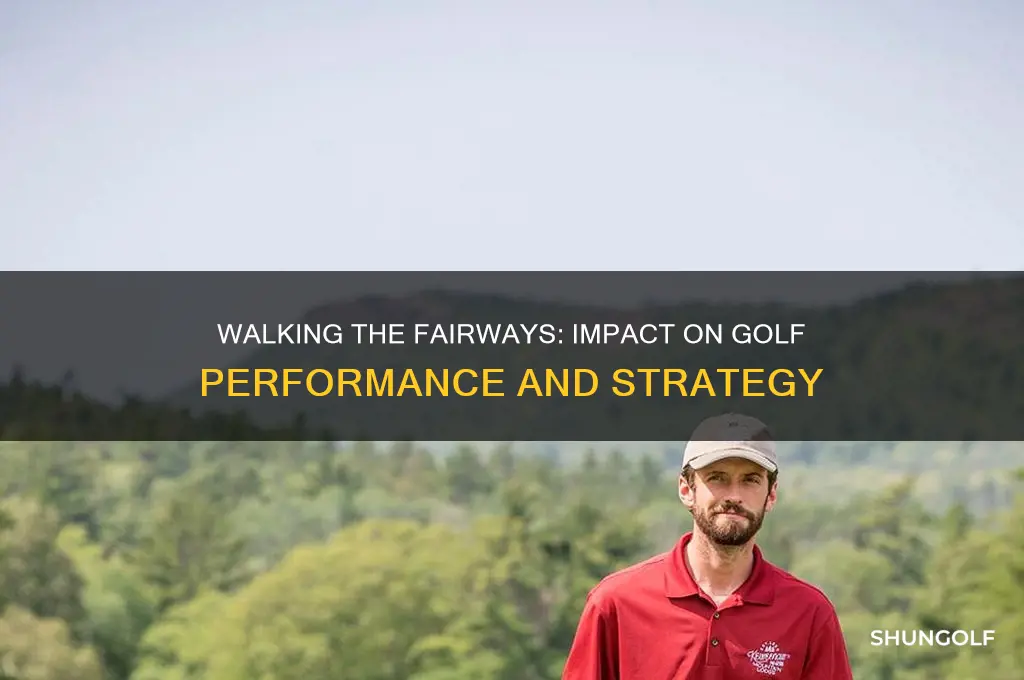 how does walking a golf course affect your play