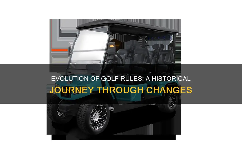 how doid the rules of golf change throughout history