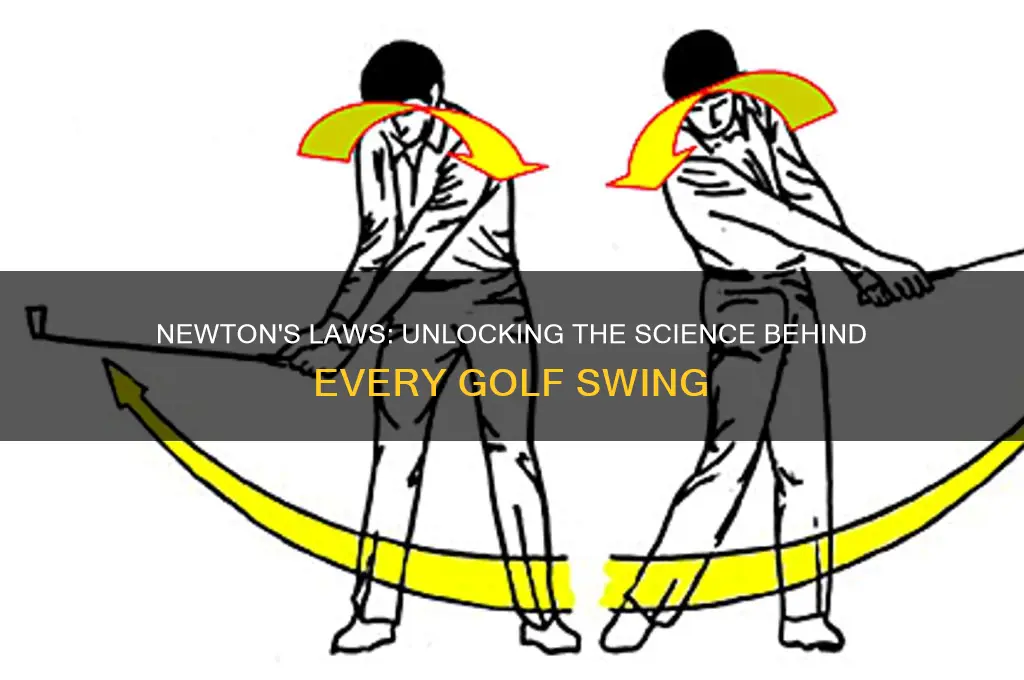 how dose newtons laws relate to golf