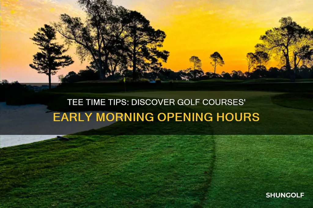 how early do golf courses open