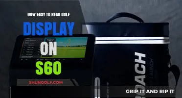Reading Golf Display on S60: Is It User-Friendly and Intuitive?