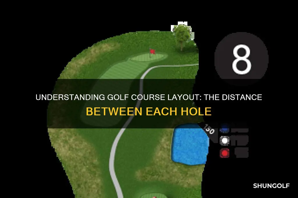 how far apart are golf holes