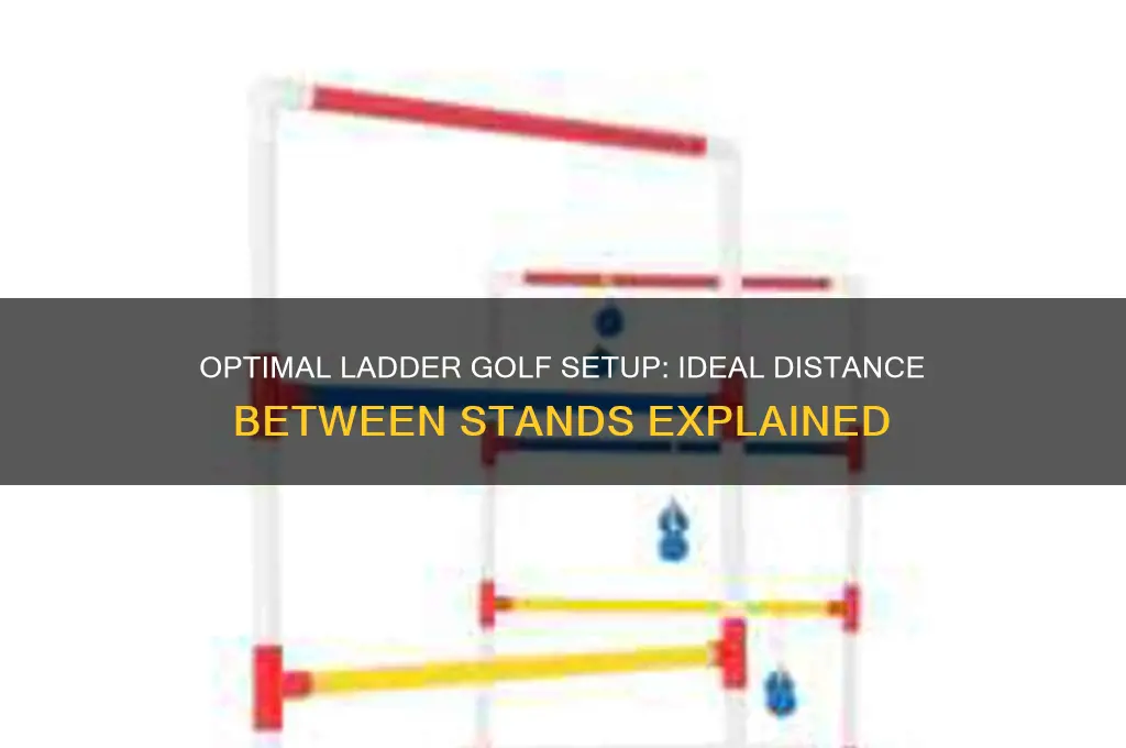 how far apart are ladder golf stands