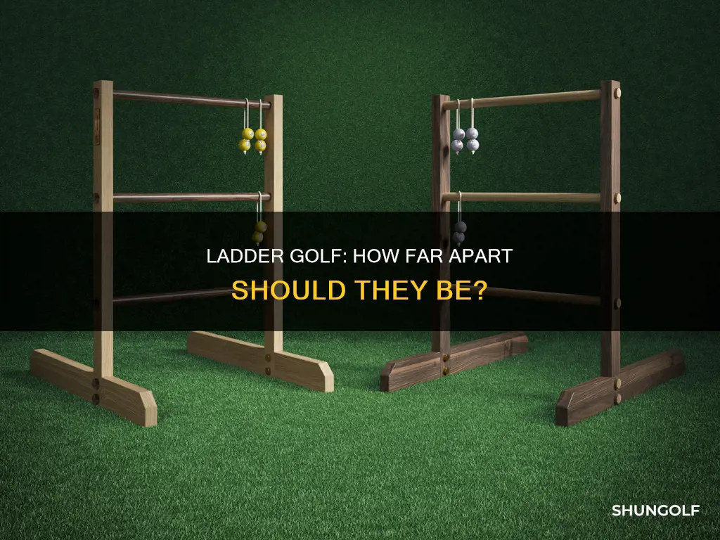 how far apart are ladder golf