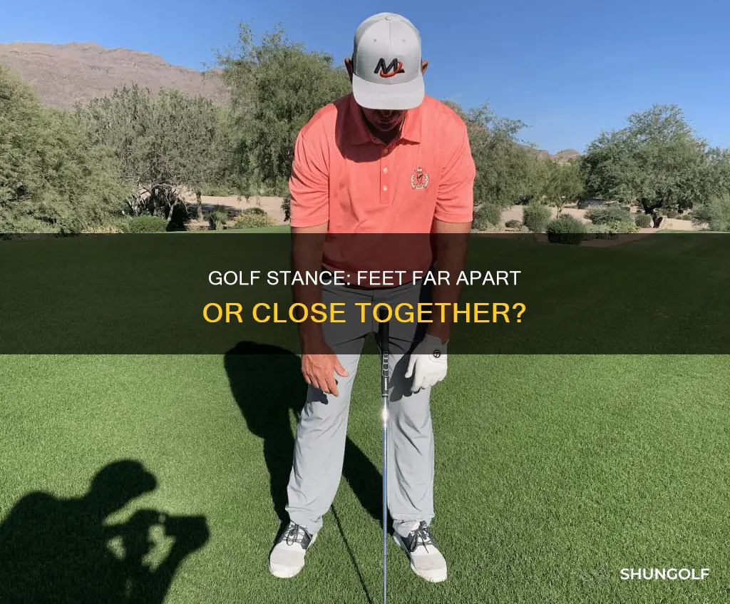 how far apart feet golf stance