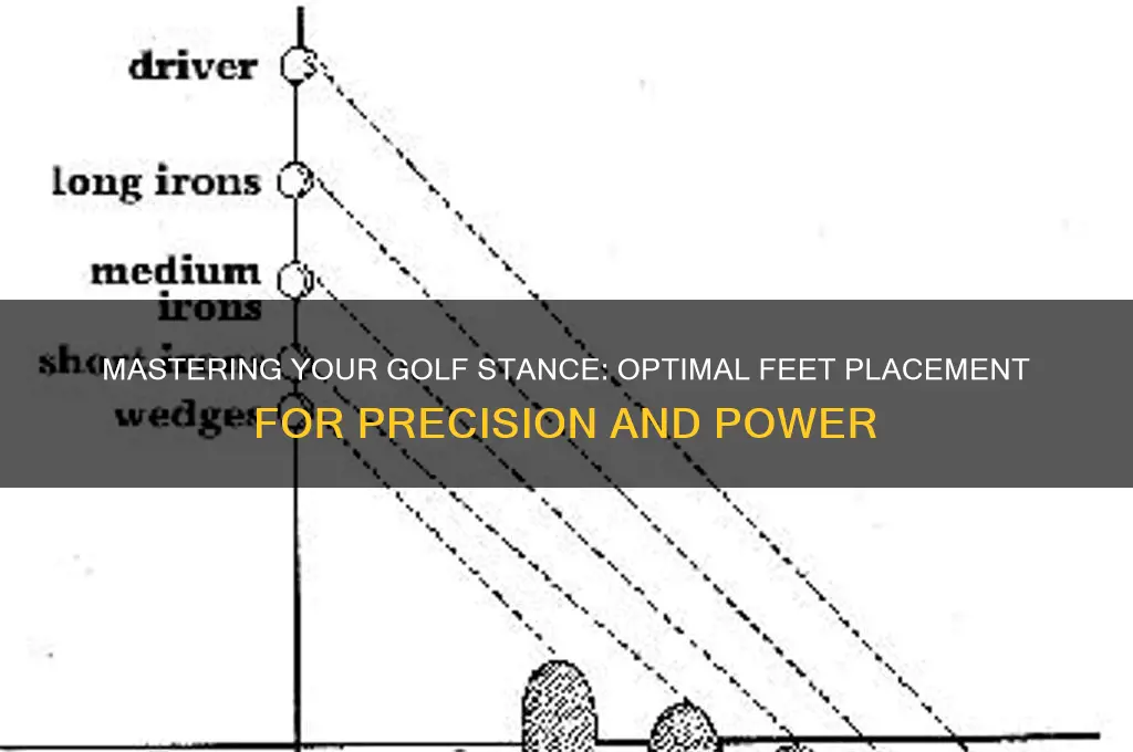 how far apart should feet be in golf stance