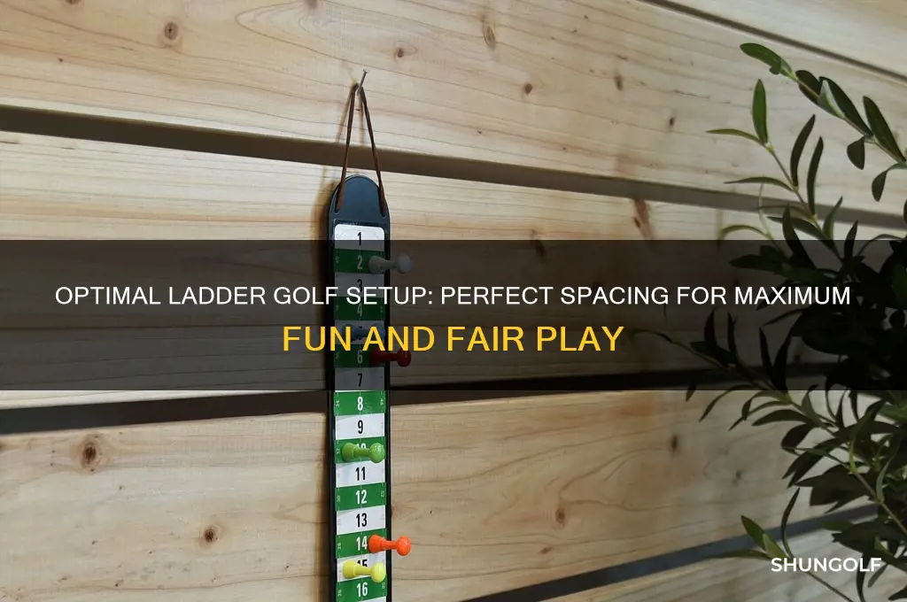 how far apart should ladder golf be