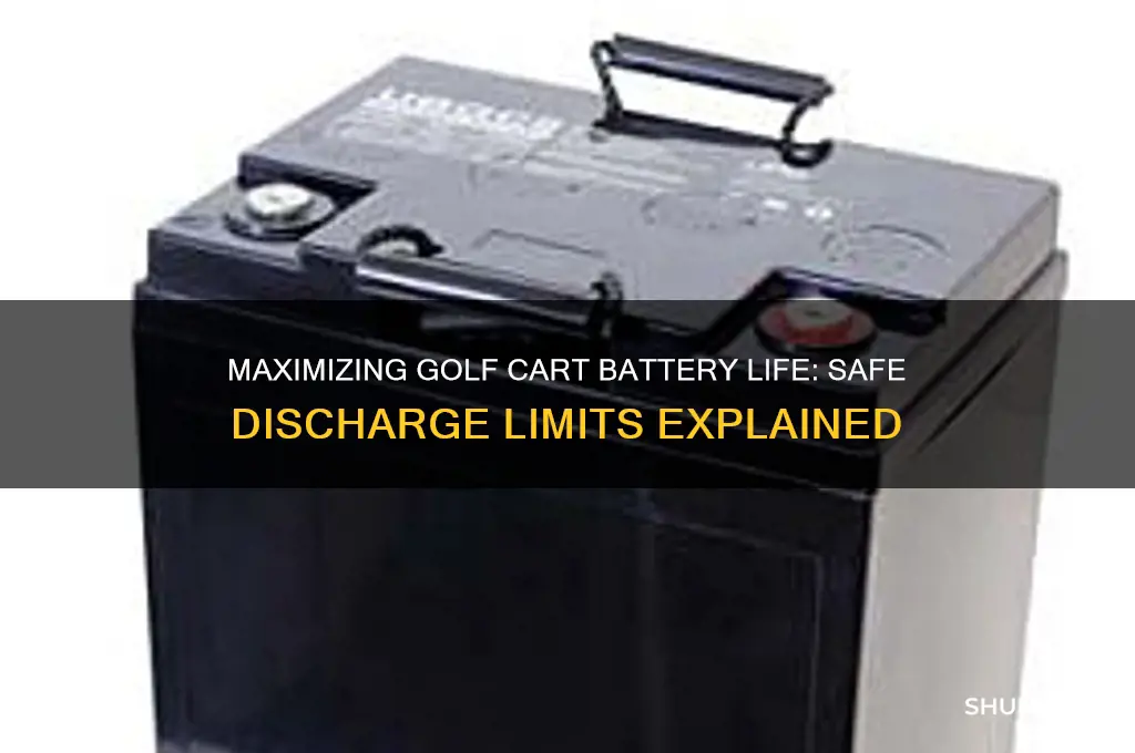 how far can i discharge golf cart batteries