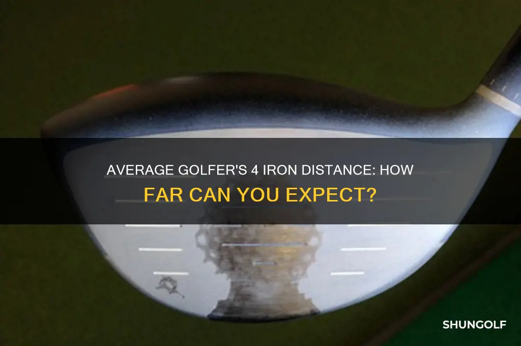 how far does the average golfer hit a 4 iron