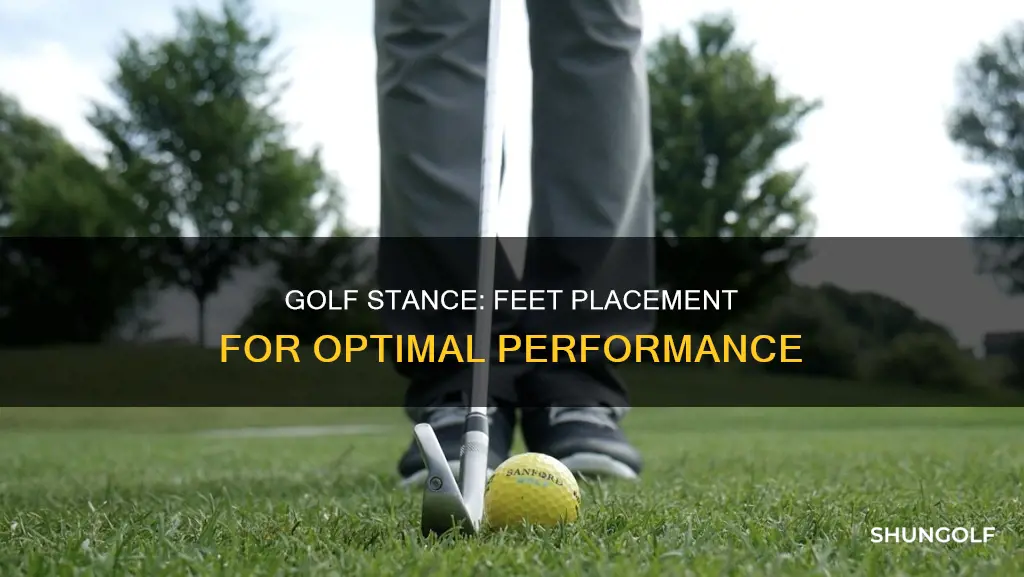 how far feet apart golf