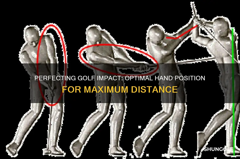 how far forward should your hands be at impact golf